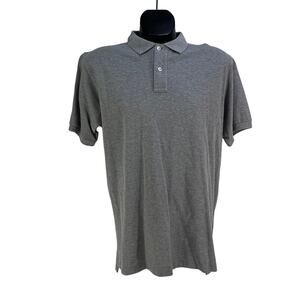 J. Crew Men's Classic Piqué Polo Shirt Vintage 80s Gray